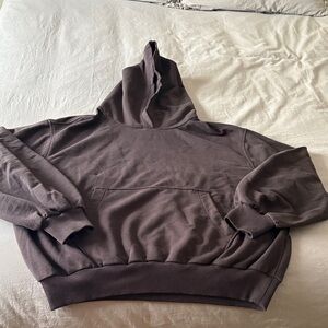 Aerie Jet Setter Hoodie Sweatshirt Medium in Deep Brown NWOT